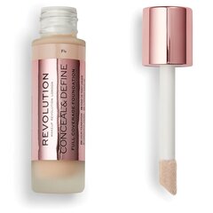 Grima pamats Makeup Revolution London Conceal and Define Full Coverage 23 ml, F4, F4 cena un informācija | Grima bāzes, tonālie krēmi, pūderi | 220.lv