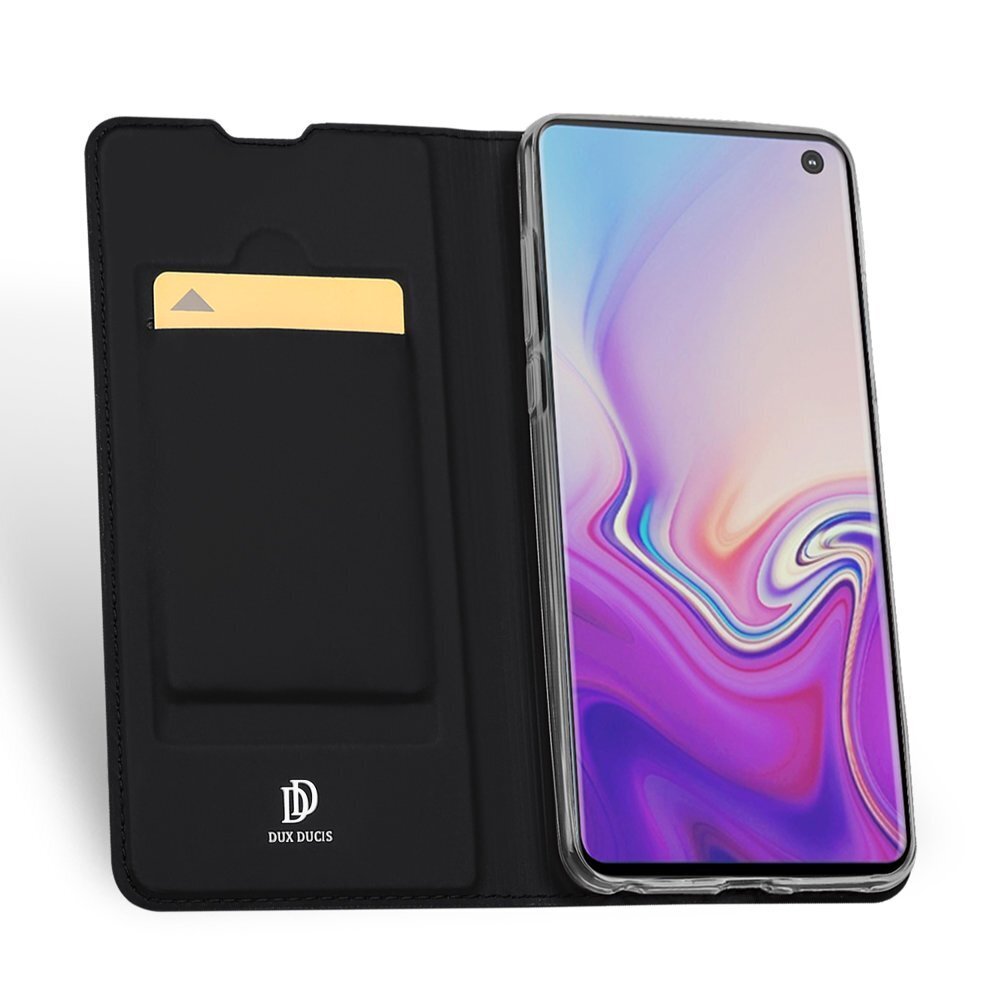 Dux Ducis Skin Pro Bookcase, piemērots Samsung Galaxy S10, melns cena un informācija | Telefonu vāciņi, maciņi | 220.lv