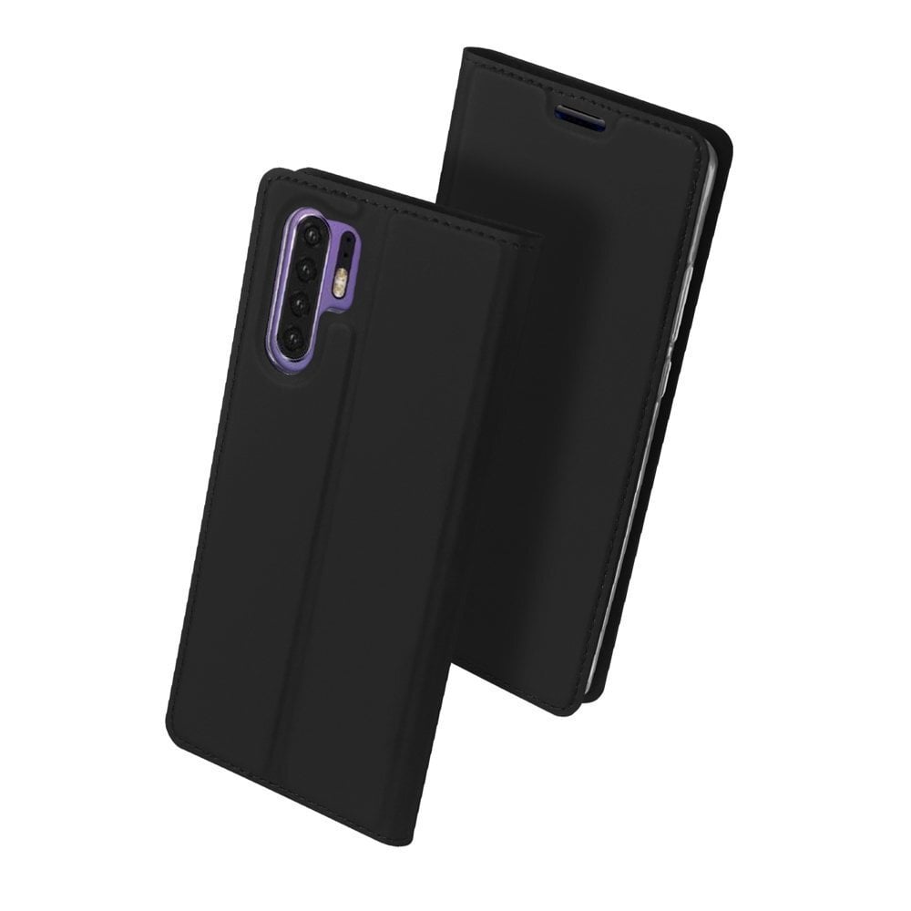 Dux Ducis Skin Pro Bookcase, piemērots Huawei P30 Pro, melns cena un informācija | Telefonu vāciņi, maciņi | 220.lv