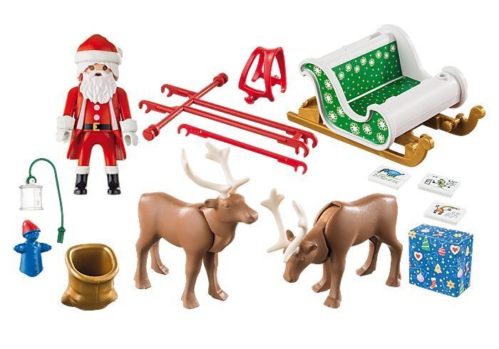 9496 PLAYMOBIL® Christmas Ziemassvētku vecītis ar kamanām cena un informācija | Konstruktori | 220.lv