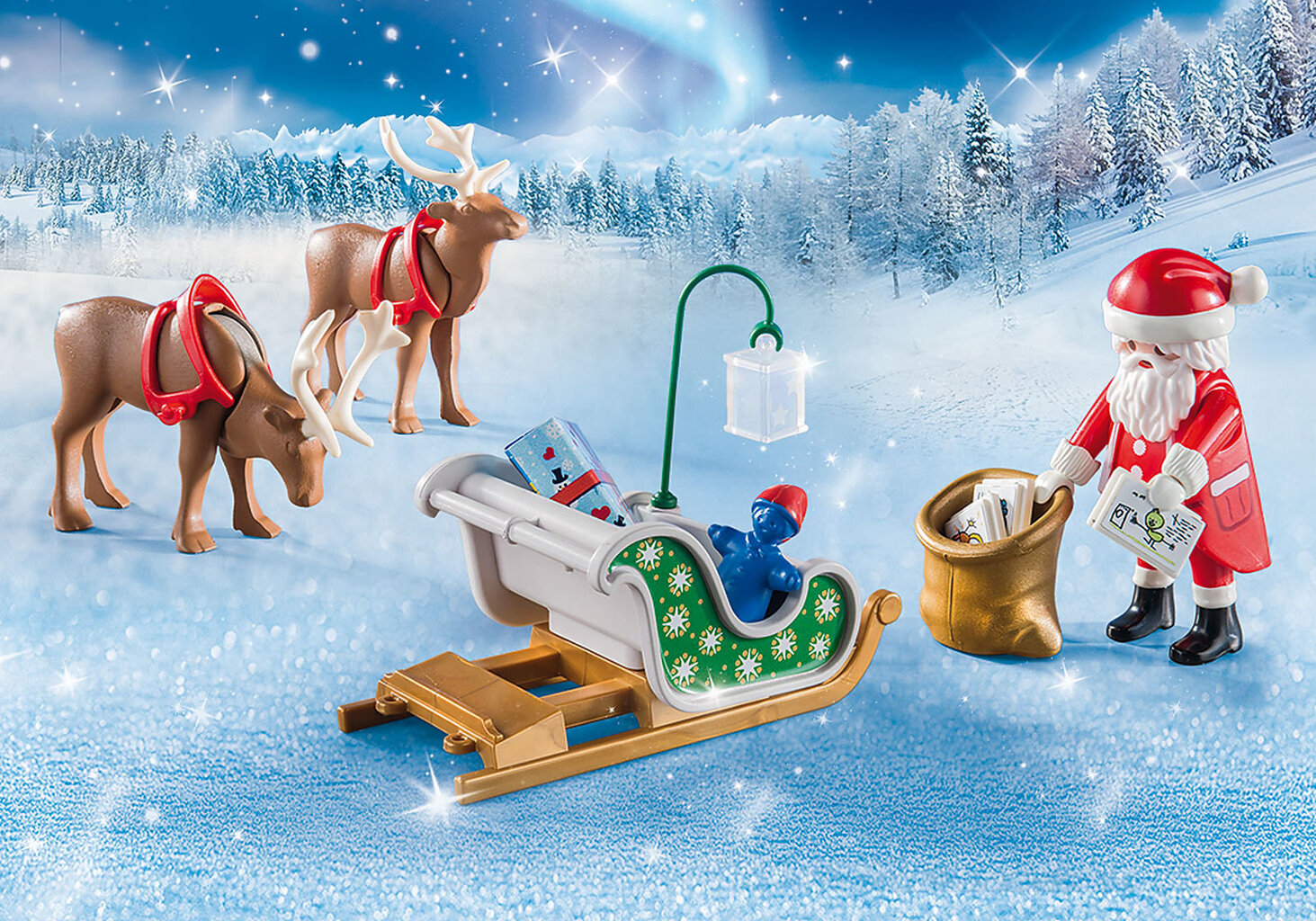 9496 PLAYMOBIL® Christmas Ziemassvētku vecītis ar kamanām cena un informācija | Konstruktori | 220.lv