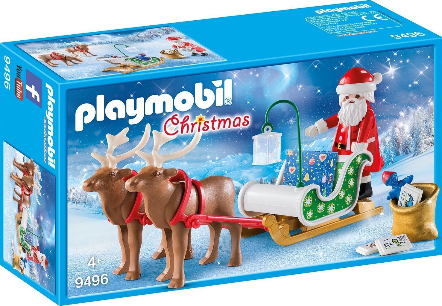 9496 PLAYMOBIL® Christmas Ziemassvētku vecītis ar kamanām cena un informācija | Konstruktori | 220.lv