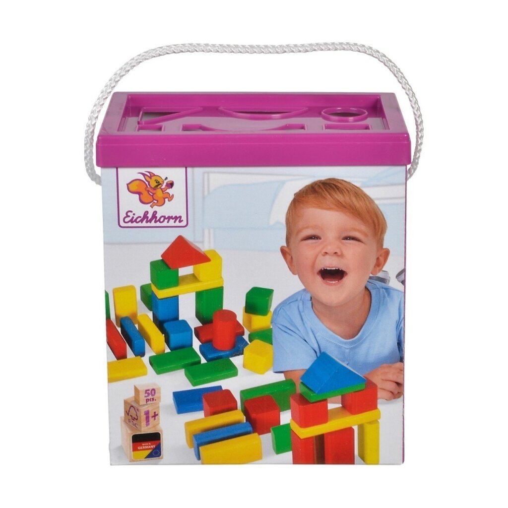 Koka bloki ar šķirotāju Simba Eichhorn, 50 gab. цена и информация | Rotaļlietas zīdaiņiem | 220.lv