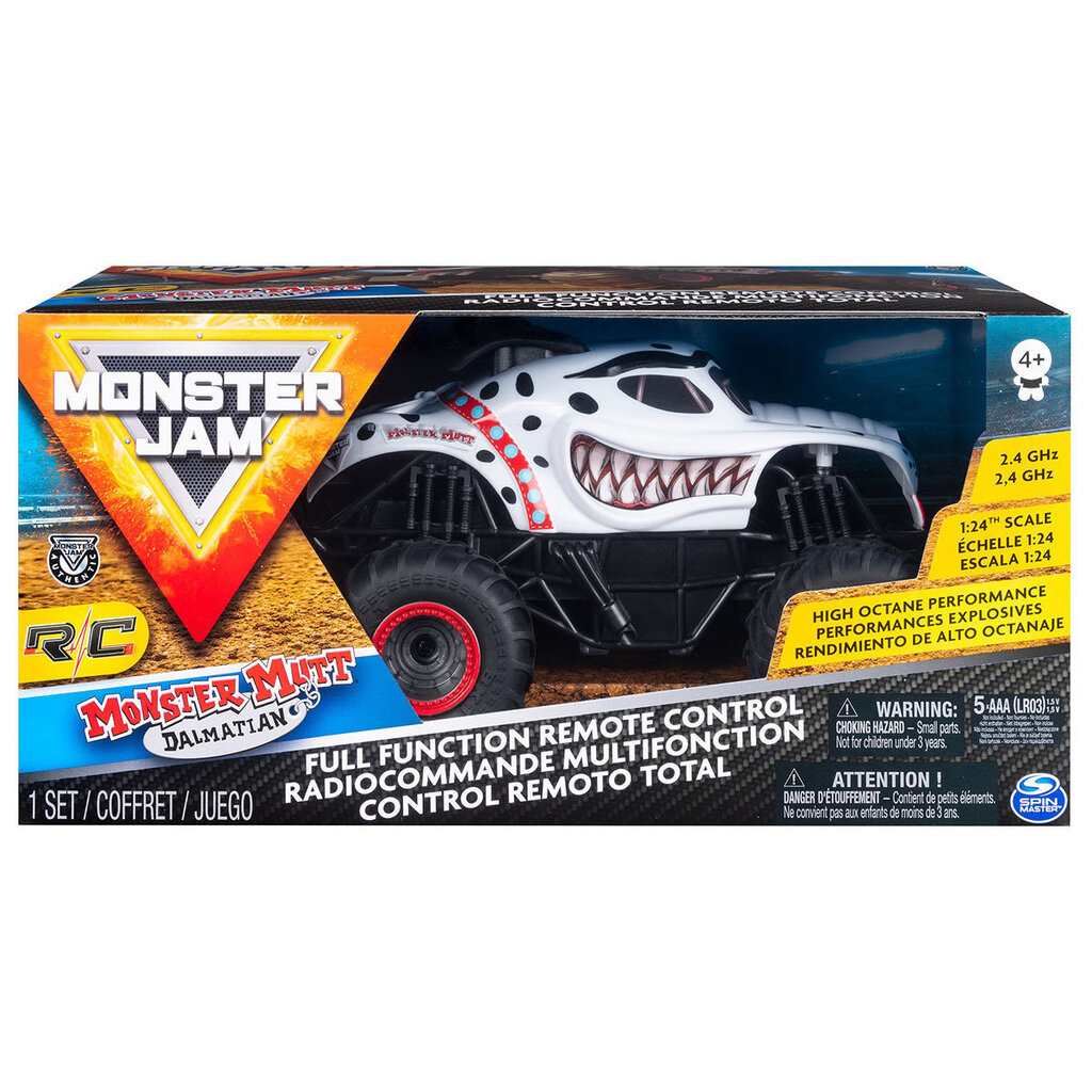 Visurgājējs Monster Jam Mutt Dalmation 1:24 6044951 цена и информация | Rotaļlietas zēniem | 220.lv