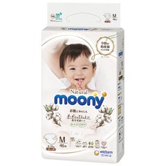 Japāņu autiņbiksītes Moony Natural M 6-11 kg, 46 gab. cena un informācija | Autiņbiksītes | 220.lv