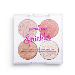 Sārtumu palete Makeup Revolution London I Heart Revolution Sprinkles 6 g cena un informācija | Bronzeri, vaigu sārtumi | 220.lv