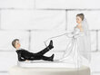 Dekors kūkai Newly-weds with a rope 13 cm (1 kaste/ 24 gab.) цена и информация | Vienreizējie trauki | 220.lv