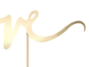 Наколки-декорации Love Gold 17 см (1кор/ 50 шт) цена и информация | Праздничная одноразовая посуда | 220.lv