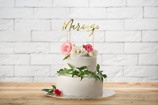 Наколки-декорации Mariage Gold 22,5 см (1кор/ 50 шт) цена и информация | Праздничная одноразовая посуда | 220.lv