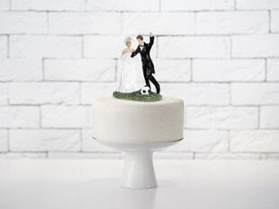 Украшение на торт Newly-weds with a soccer ball 14 см цена и информация | Праздничная одноразовая посуда | 220.lv