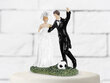 Dekors kūkai Newly-weds with a soccer ball 14 cm цена и информация | Vienreizējie trauki | 220.lv