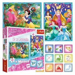 Puzļu komplekts + memo kārtis Trefl Princess 2 in 1 cena un informācija | Puzles, 3D puzles | 220.lv