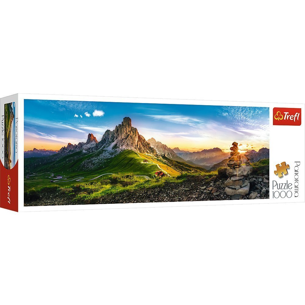 Panorāmas puzle Trefl Dolomīta saulriets cena un informācija | Puzles, 3D puzles | 220.lv