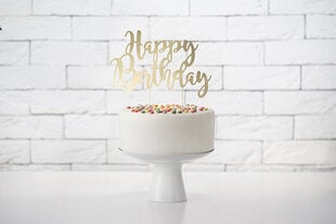 Наколки-декорации Happy Birthday 22,5 см (1 кор/ 50 шт) цена и информация | Праздничная одноразовая посуда | 220.lv