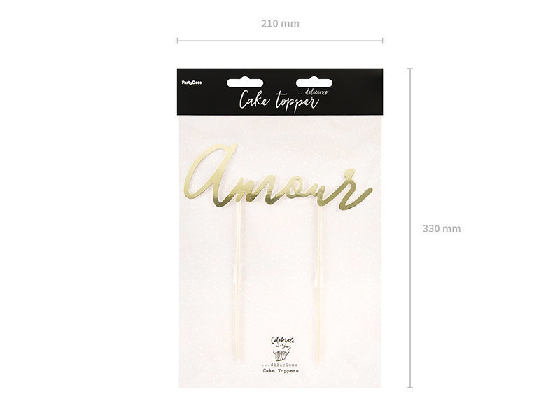 Iespraužama dekorācija Amour Gold 22,5 cm (1 kaste/ 50 iepak) цена и информация | Vienreizējie trauki | 220.lv
