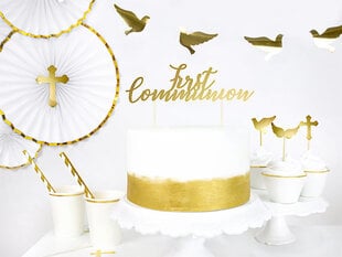 Наколки-декорации First Communion Gold 21 см (1 кор/50 шт) цена и информация | Праздничная одноразовая посуда | 220.lv