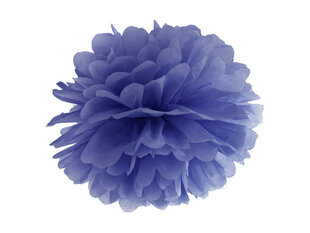 Pompons, tumši zils, 25 cm (1 kaste/ 100 iepak.) cena un informācija | Svētku dekorācijas | 220.lv