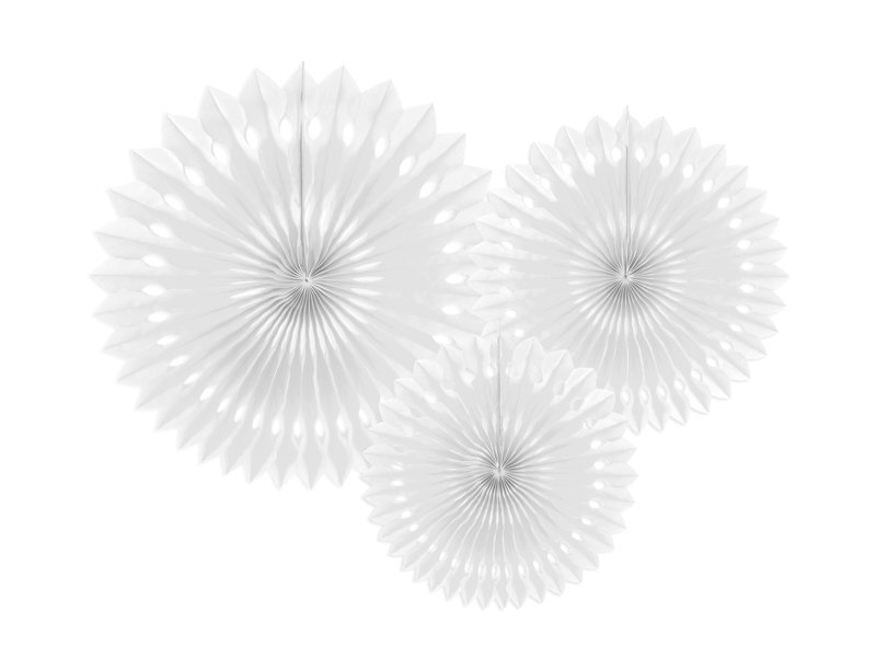 Piekarināma dekorācija - vēdeklis White 20-30 cm (1 iepak/ 3 gab.) цена и информация | Svētku dekorācijas | 220.lv