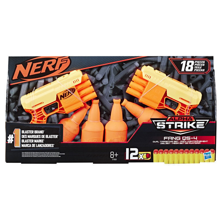 Šauteņu komplekts Hasbro Nerf Alpha Strike Fang QS 4 cena un informācija | Rotaļlietas zēniem | 220.lv