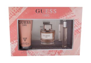 Komplekts Guess Guess 1981 sievietēm: tualetes ūdens EDT 100 ml + tualetes ūdens EDT 15 ml + ķermeņa losjons 200 ml cena un informācija | Sieviešu smaržas | 220.lv