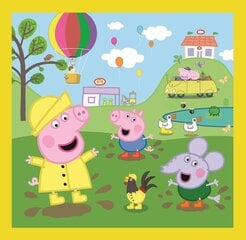 Pužļu komplekts Trefl Cūciņa Pepa (Peppa Pig ) 3 in 1, 20+50+36 d. cena un informācija | Puzles, 3D puzles | 220.lv