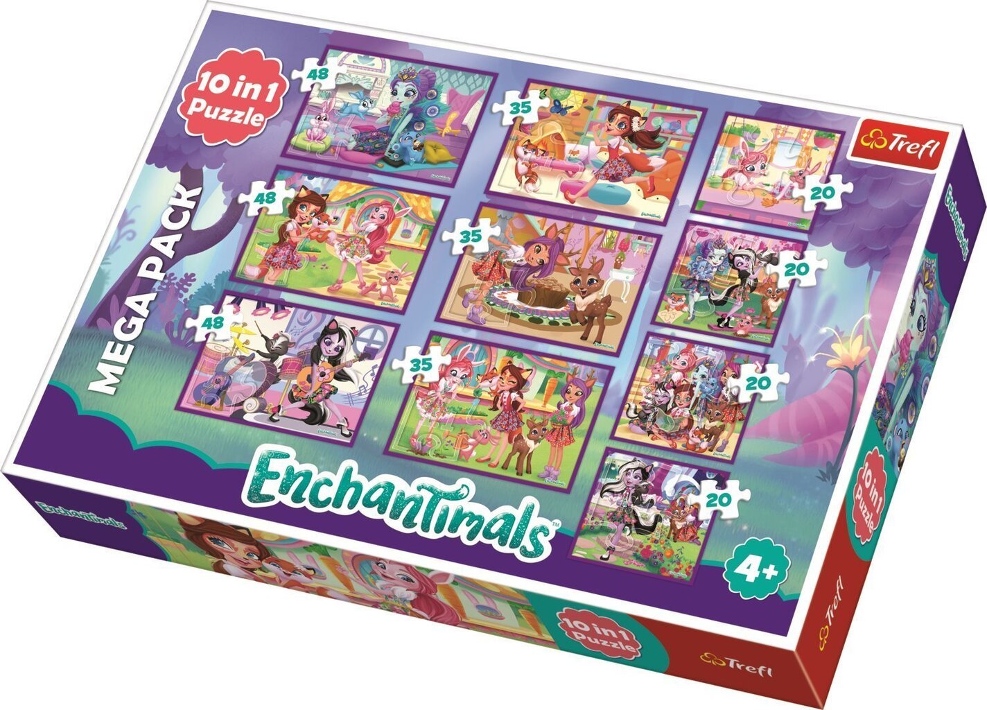 Pužļu komplekts Trefl Enchantimals 10 in1 cena un informācija | Puzles, 3D puzles | 220.lv