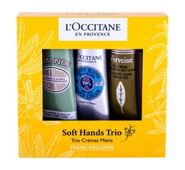 Набор кремов для рук L´Occitane, Soft Hands Trio, 3 x 30 мл цена и информация | Кремы, лосьоны для тела | 220.lv