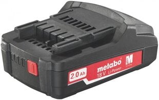 Akumulators 18 V 2,0 Ah Li-ion Power Compact, Metabo цена и информация | Шуруповерты, дрели | 220.lv