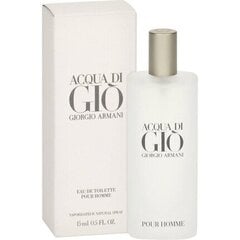 Tualetes ūdens Giorgio Armani Acqua Di Gio Pour Homme EDT vīriešiem 15 ml cena un informācija | Vīriešu smaržas | 220.lv