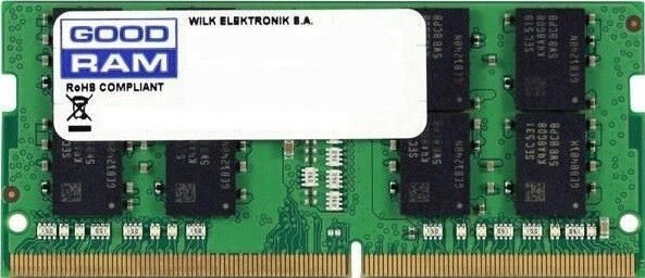GOODRAM SODIMM DDR4 16GB PC4-21300 (2666MHz) CL19 cena un informācija | Operatīvā atmiņa (RAM) | 220.lv