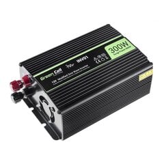 Green Cell jaudas invertors no 12 V līdz 230 V 300W/600W modificēts sinusa vilnis цена и информация | Преобразователи напряжения | 220.lv