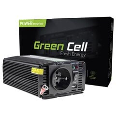 Преобразователь питания Green Cell с 12 В на 230 В 300 Вт / 600 Вт Модифицированная синусоида цена и информация | Преобразователи напряжения | 220.lv