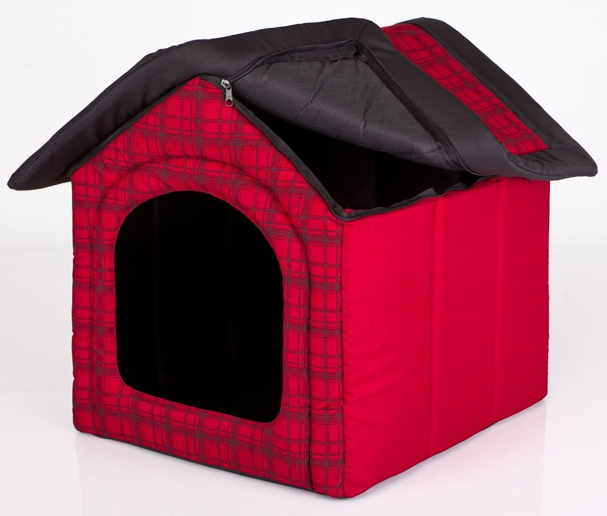 Gultiņa-būda Hobbydog R3 rūtaina, 52x46x53 cm, sarkana цена и информация | Suņu gultas, spilveni, būdas | 220.lv