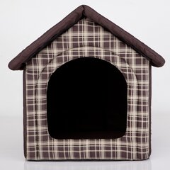 Gultiņa-būda Hobbydog R1 rūtaina, 38x32x38 cm, brūna цена и информация | Лежаки, домики | 220.lv