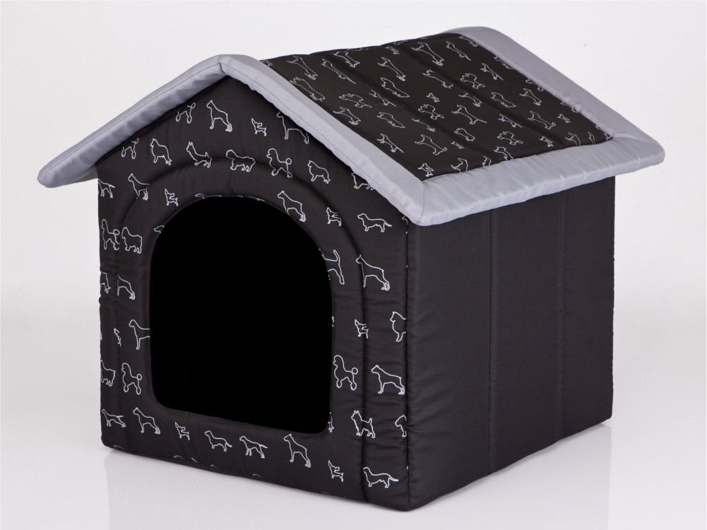 Gultiņa-būda Hobbydog R2 suņi, 44x38x45 cm, melna cena un informācija | Suņu gultas, spilveni, būdas | 220.lv