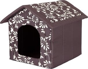 Лежак-конура Hobbydog R3 цветы, 52x46x53 см, коричневый цена и информация | Лежаки, домики | 220.lv