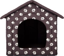 Лежак-конура Hobbydog R3 следы, 52x46x53 см, коричневый цена и информация | Лежаки, домики | 220.lv