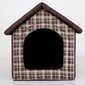 Gultiņa-būda Hobbydog R3 rūtis, 52x46x53 cm, brūna cena un informācija | Suņu gultas, spilveni, būdas | 220.lv