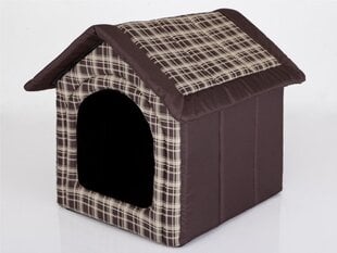 Лежак-конура Hobbydog R3 клеточки, 52x46x53 см, коричневый цена и информация | Лежаки, домики | 220.lv