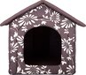 Gultiņa-būda Hobbydog R4 ziedi, 60x55x60 cm, brūna cena un informācija | Suņu gultas, spilveni, būdas | 220.lv