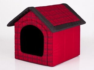 Лежак-конура Hobbydog R4 клеточки, 60x55x60 см, красный цена и информация | Лежаки, домики | 220.lv