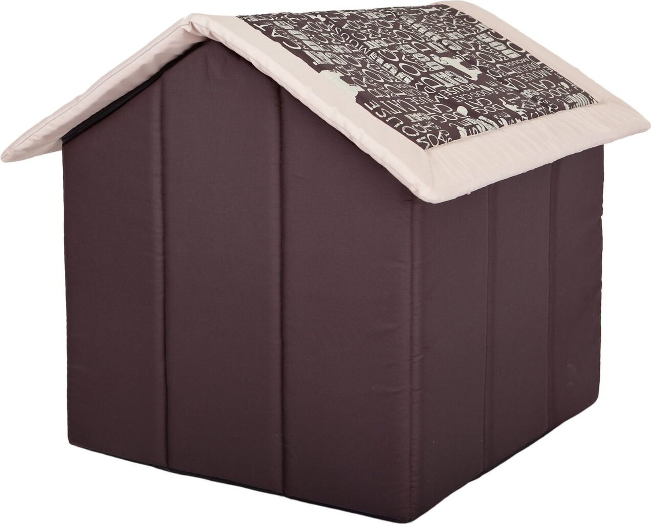 Gultiņa-būda Hobbydog R5 uzraksti, 70x60x63 cm, brūna cena un informācija | Suņu gultas, spilveni, būdas | 220.lv