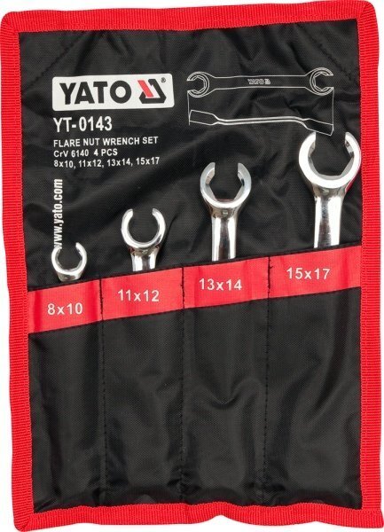 Uzgriežņu atslēgu komplekts caurulēm Yato (YT-0143), 4 gab. цена и информация | Rokas instrumenti | 220.lv