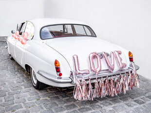 Automašīnas dekorācija Love, rozā zelta krāsā cena un informācija | Svētku dekorācijas | 220.lv