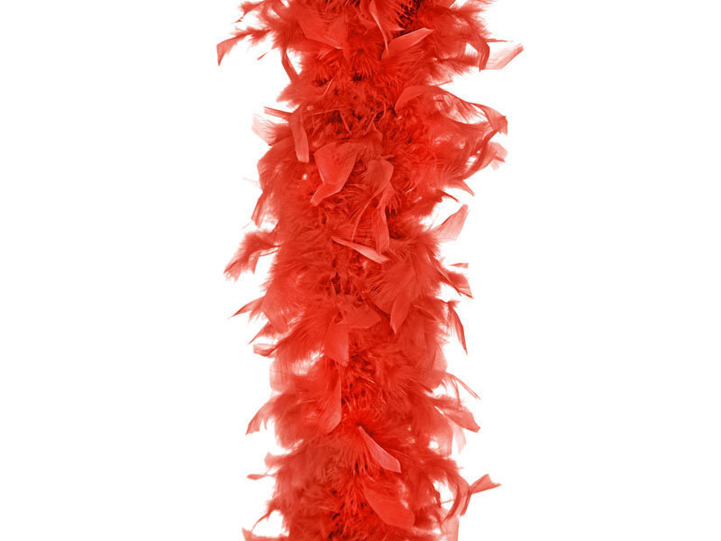 Boa spalvas, sarkanas, 180 cm (1 kaste/ 50 gab.) cena un informācija | Karnevāla kostīmi, maskas un parūkas | 220.lv