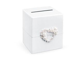 Коробка пожеланий Beautiful Heart, 24 х 24 х 24 см, белая цена и информация | Праздничные декорации | 220.lv