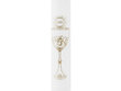 Pirmās komūnijas svece IHS, balta, 29 cm (1 iepak. / 4 gab.) cena un informācija | Svētku dekorācijas | 220.lv
