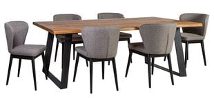 Обеденный комплект Home4You Rotterdam, дуб/серого цвета цена и информация | Комплекты мебели для столовой | 220.lv