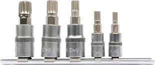 Presētu sprauslu komplekts Spline 1/4" 3/8" M5-M12 Yato (YT-04360), 5 gab. cena un informācija | Rokas instrumenti | 220.lv