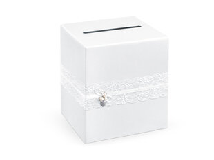 Коробка пожеланий 24 х 24 х 24 см, белая цена и информация | Праздничные декорации | 220.lv